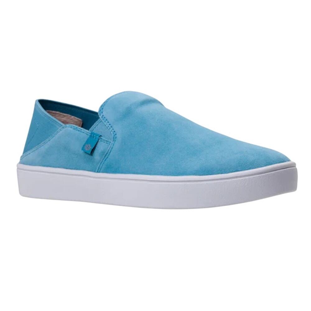 Spenco Womens Saylor Slip On Shoes US 8 WIDE Blue Leather NIB